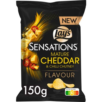 Lay’s Sensations Mature Cheddar & Chilli Chutney 150g