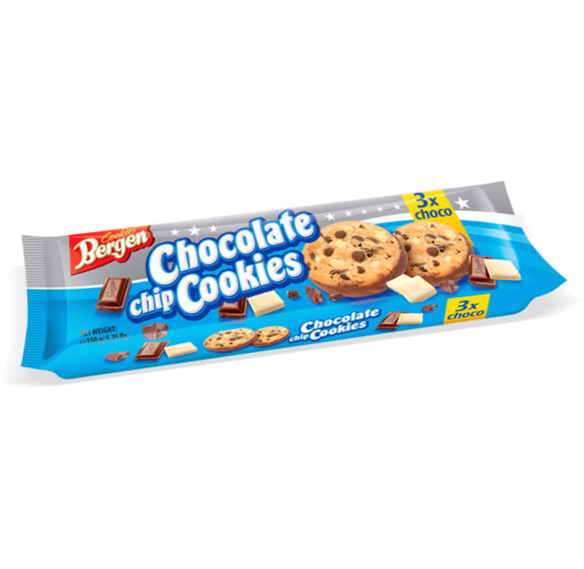 Bergen Chocolate Cookies 3x Choco 100g