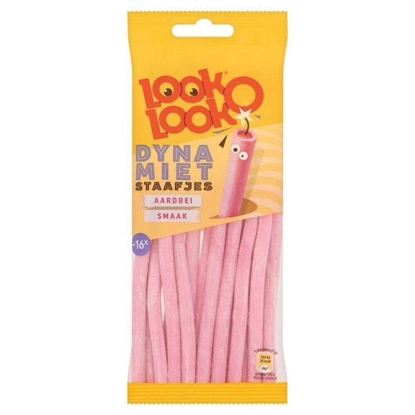 Look O Look Dynamiet Staafjes Aardbei 95 g