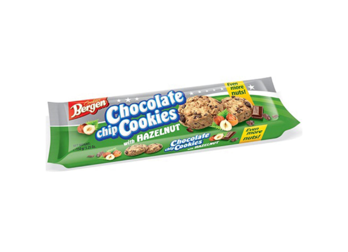 Bergen Chocolate Chip Cookies Hazelnut 100g (Tht 03-26)