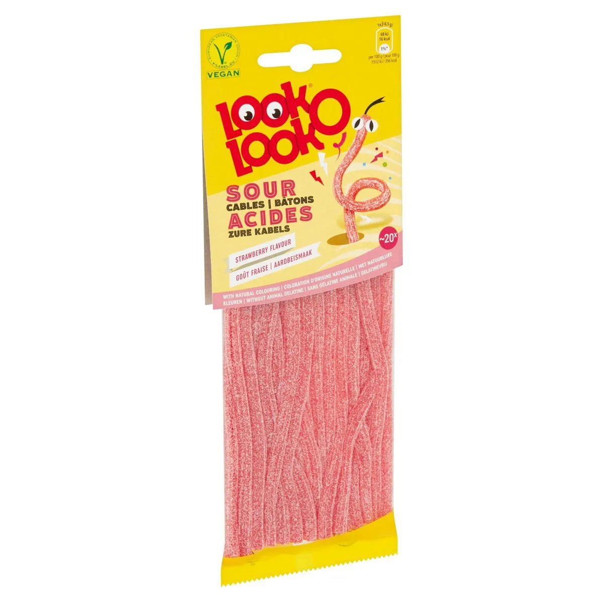 Look O Look Zure Kabels Aardbei 90g