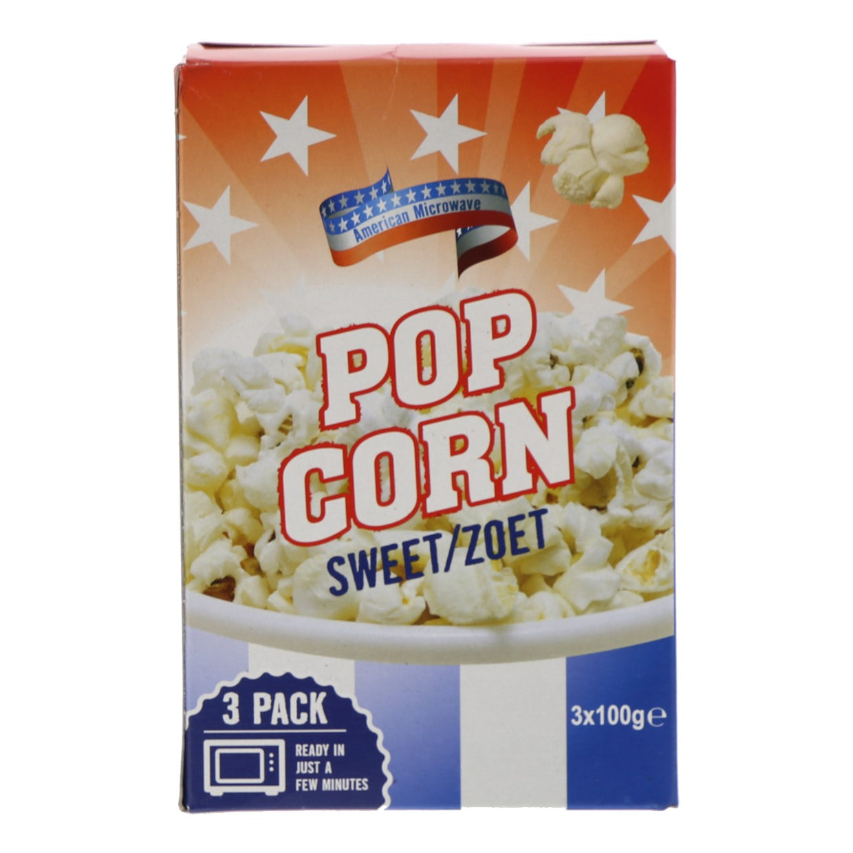 American microwave popcorn zoet 3-pack 300g